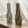 Twisted Wave Decorative Vase Sculpture - Image 2