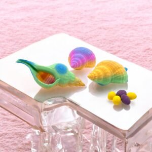 Rainbow Spiral Seashell Décor