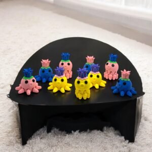 Colorful Flower Crown Octopus Figurines