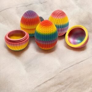 Rainbow Knit-Textured Egg Storage Containers
