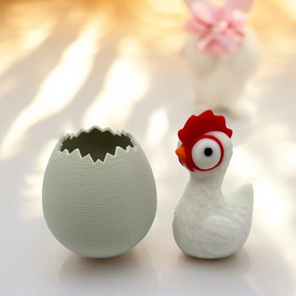 Wide-Eyed Farmyard Chicken Figurine - Image 2