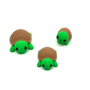 Knit-Pattern Turtle Figurine