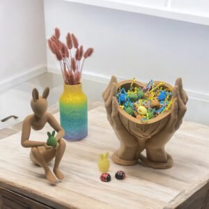 Hands Heart Bowl with Mini Figurines