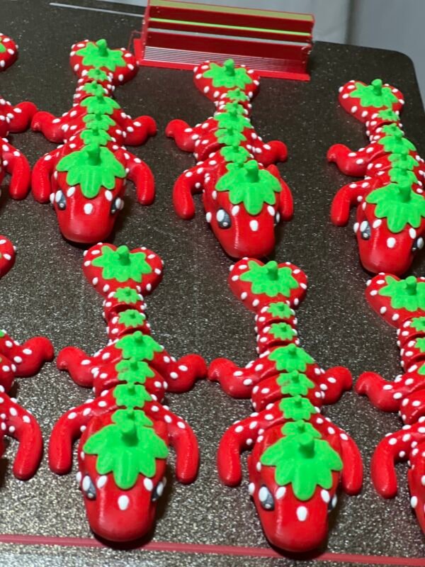 Strawberry Lizard Fidget Friend