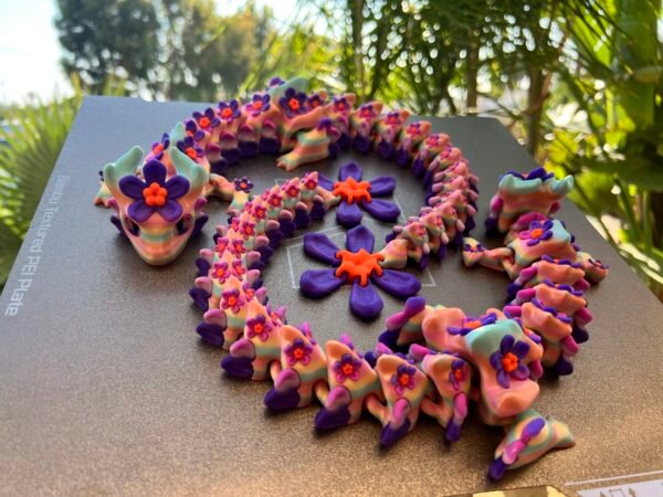 Articulated Floral Rainbow Dragon
