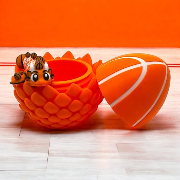 Basketball Dragon Egg Gift Box – 3D Printed with Cute Dragon