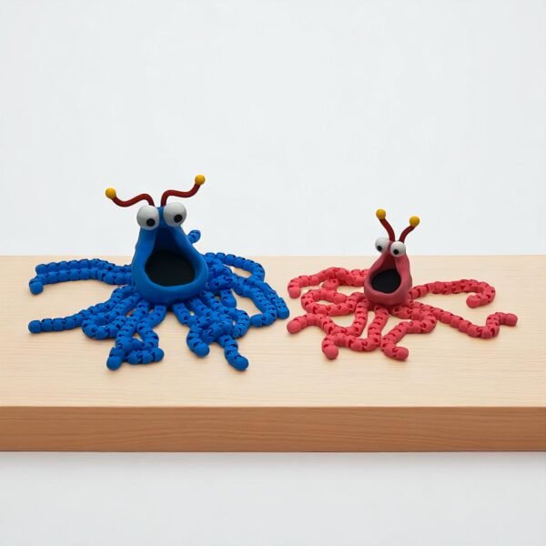 Articulated Funny Monster Octopus – 3D Printed Desk Toy - Image 3