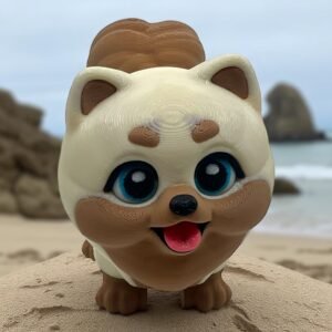 Cute Puppy 3D Printed Figurine – Adorable Desk Buddy & Collectible