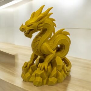 Majestic Dragon Sculpture – 3D Printed Fantasy Decor