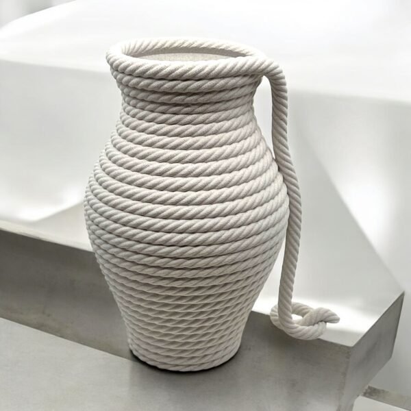Rope-Style Vase – Unique 3D Printed Home Decor
