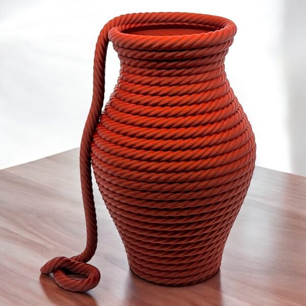 Rope-Style Vase – Unique 3D Printed Home Decor - Image 2