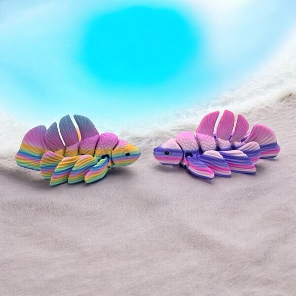 Articulated Rainbow Fish – 3D Printed Fidget Toy & Collectible - Image 2