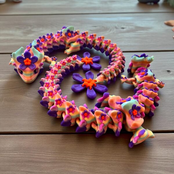 Articulated Floral Rainbow Dragon - Image 2