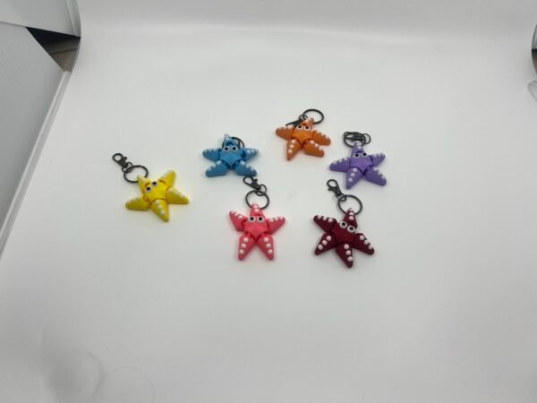 Colorful Starfish Keychains – 3D Printed Ocean-Inspired Accessories - Image 2