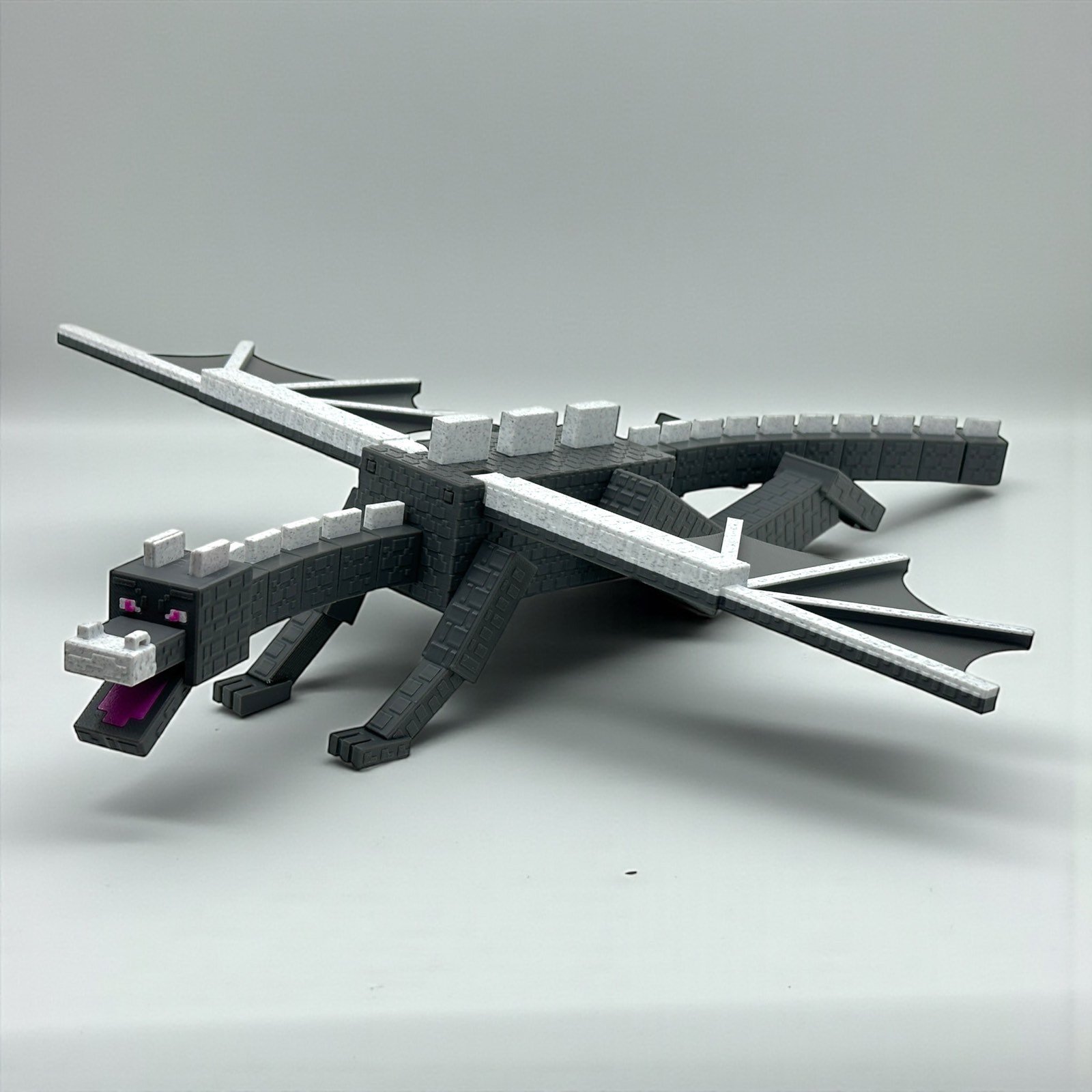 Articulated Pixel-Style Block Dragon Figurine