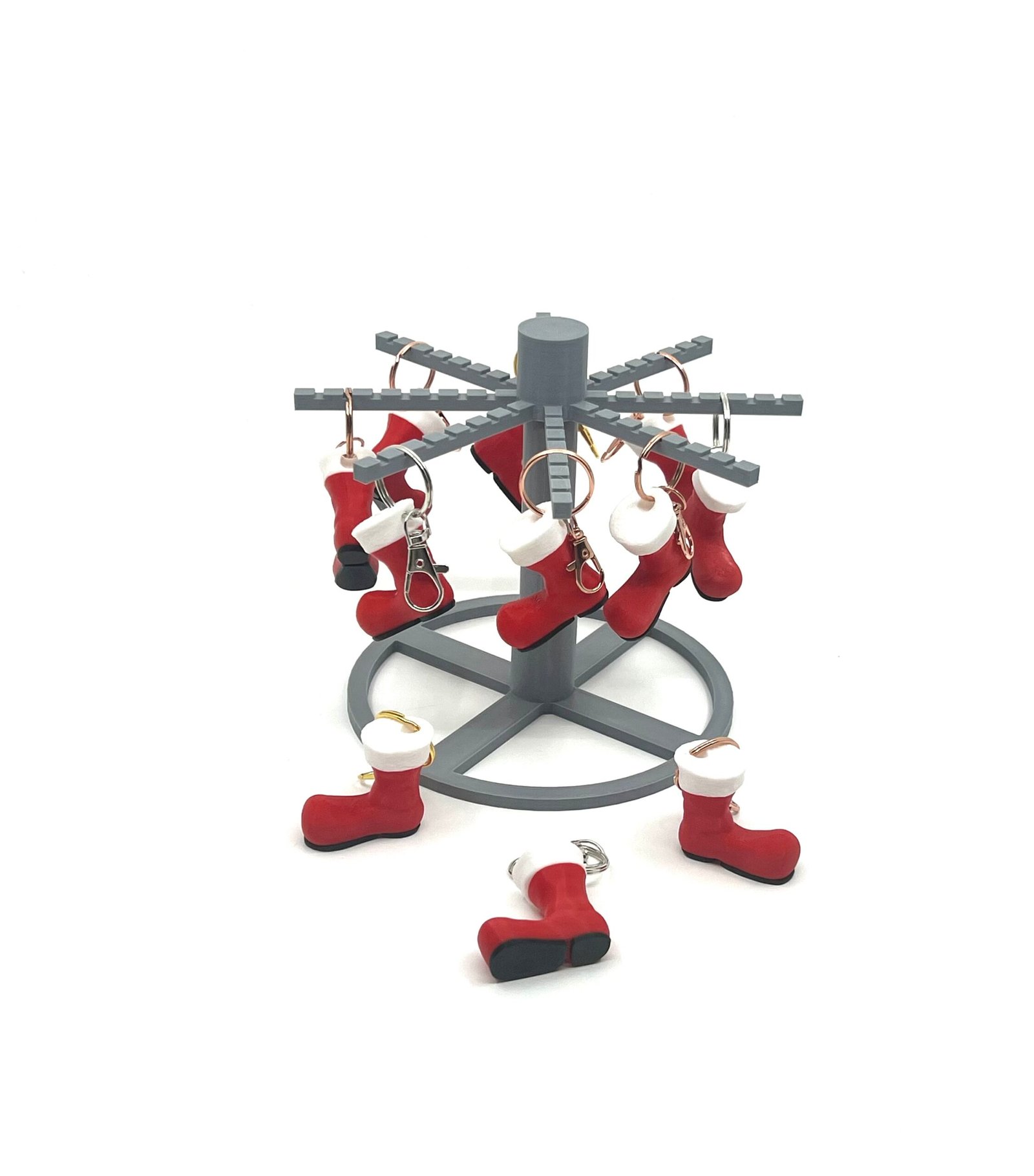 Mini Christmas Stocking Keychain – Festive Holiday Accessory - Image 2