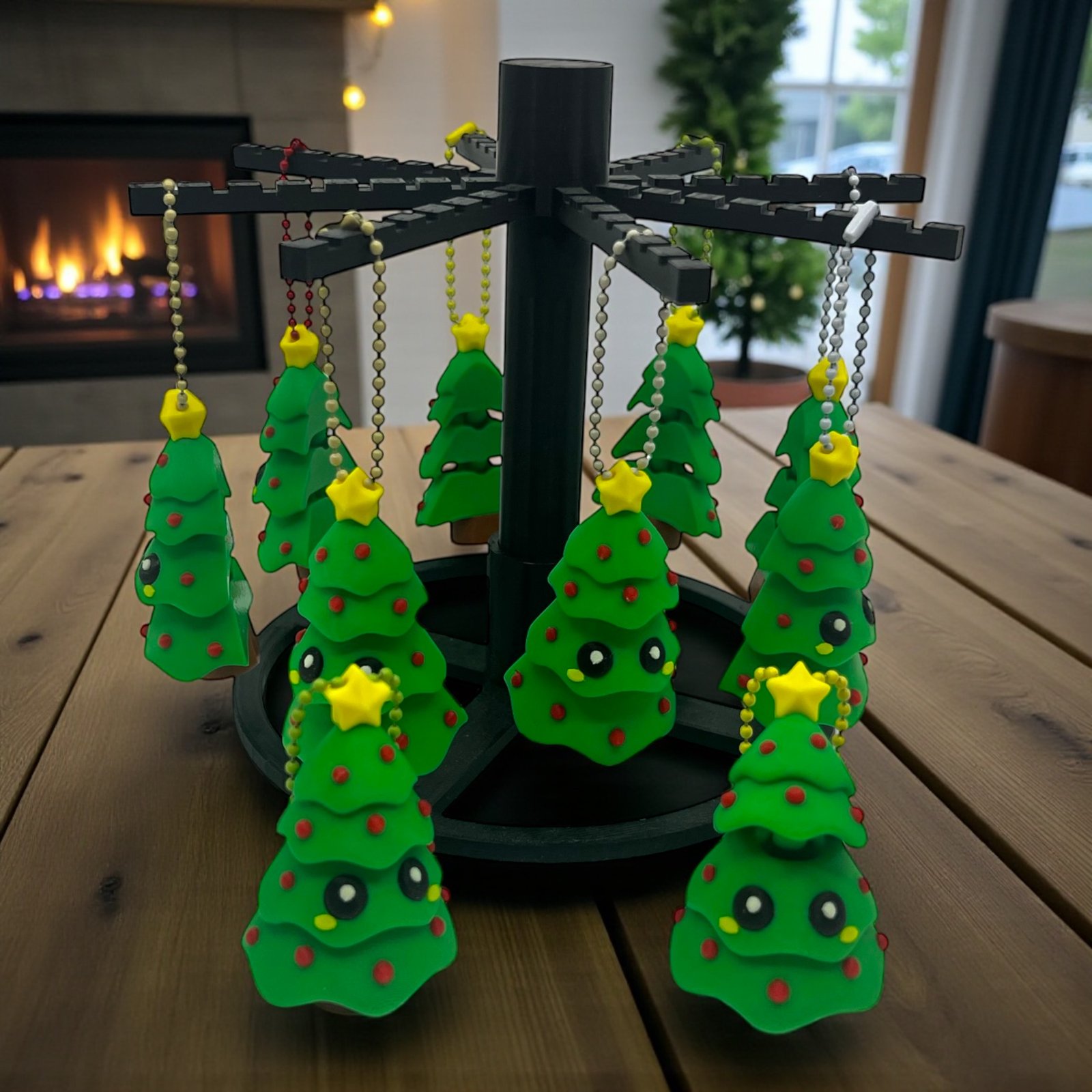 Cute Christmas Tree Keychain – Festive Holiday Mini Ornament - Image 2