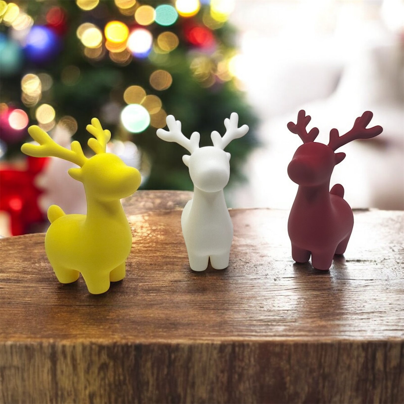 Reindeer in 3 different colorways