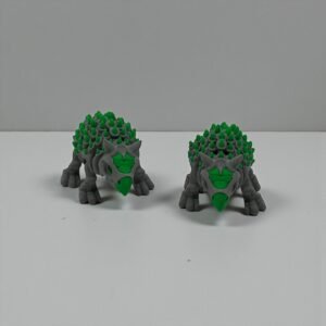 Articulated Ankylosaurus Mini Figure Green Pair
