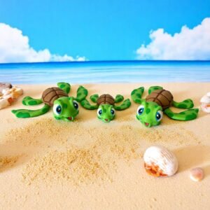 Articulated Baby Sea Turtle Figurine