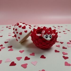 Heart Egg Dragon Split Figurine Set Valentines Day