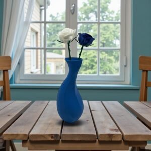 Tall Grey Sculptural Vase