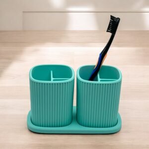 Minimal Double Toothbrush Holder