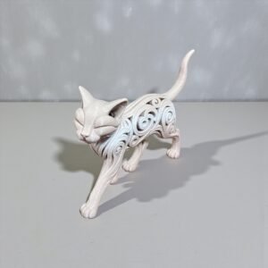 White Sparkling Tattoo Cat