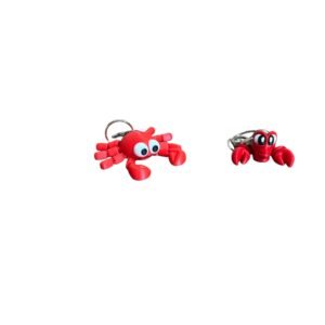 Crimson Crab and Lobster Fidget Keychain