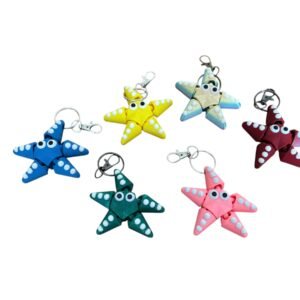 Articulated Starfish Fidget Keychain